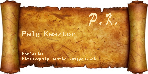 Palg Kasztor névjegykártya